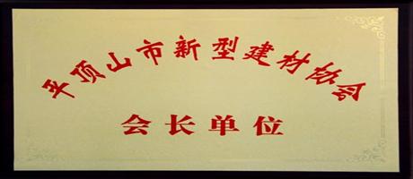 大地公司被授予“平頂山市新型建材協(xié)會(huì)會(huì)長(zhǎng)單位”